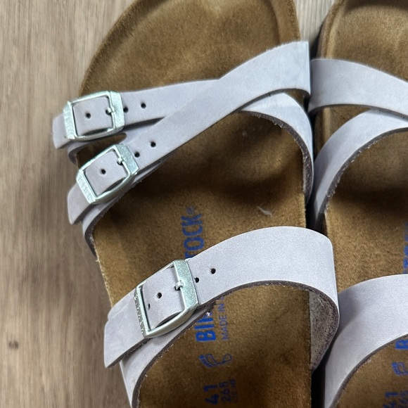 Birkenstock Double-Strap Sandals in Light lavender Suede - Picture 3 of 8